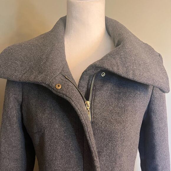Cole Haan Harriet Longline Wool Coat Size 4 Gray - Picture 3 of 13